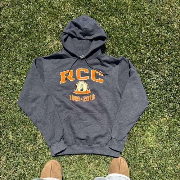 Y2K RCC Graphic College Hoodie by Champion - Picture 1 of 3